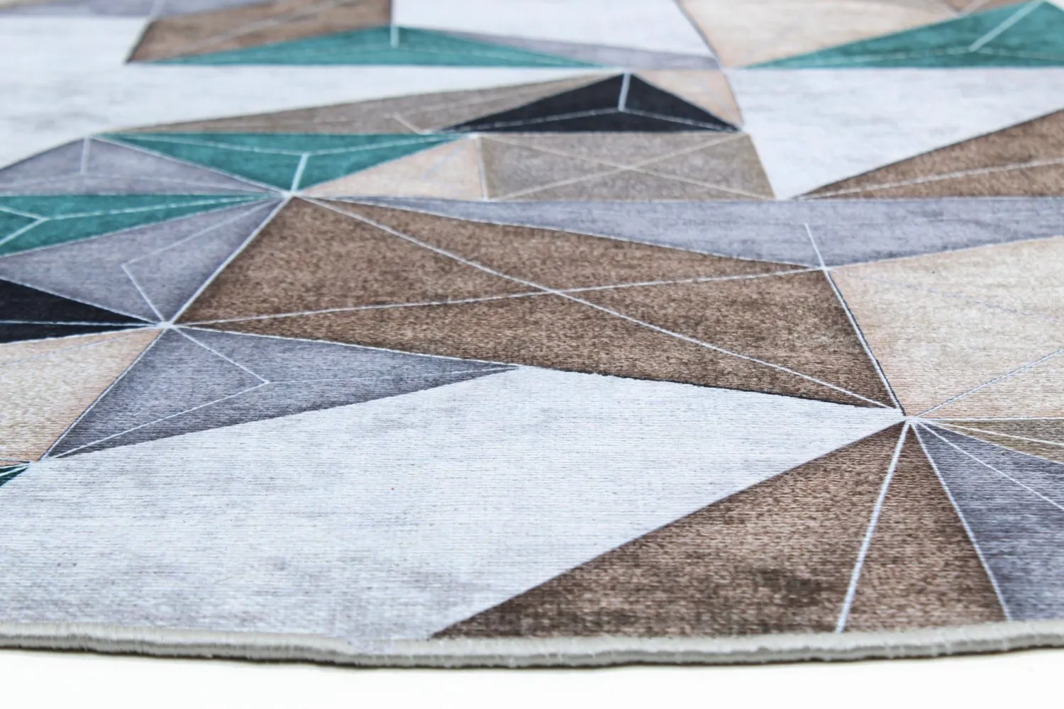 Tapis rond - Feres (gris/beige/multicolore)