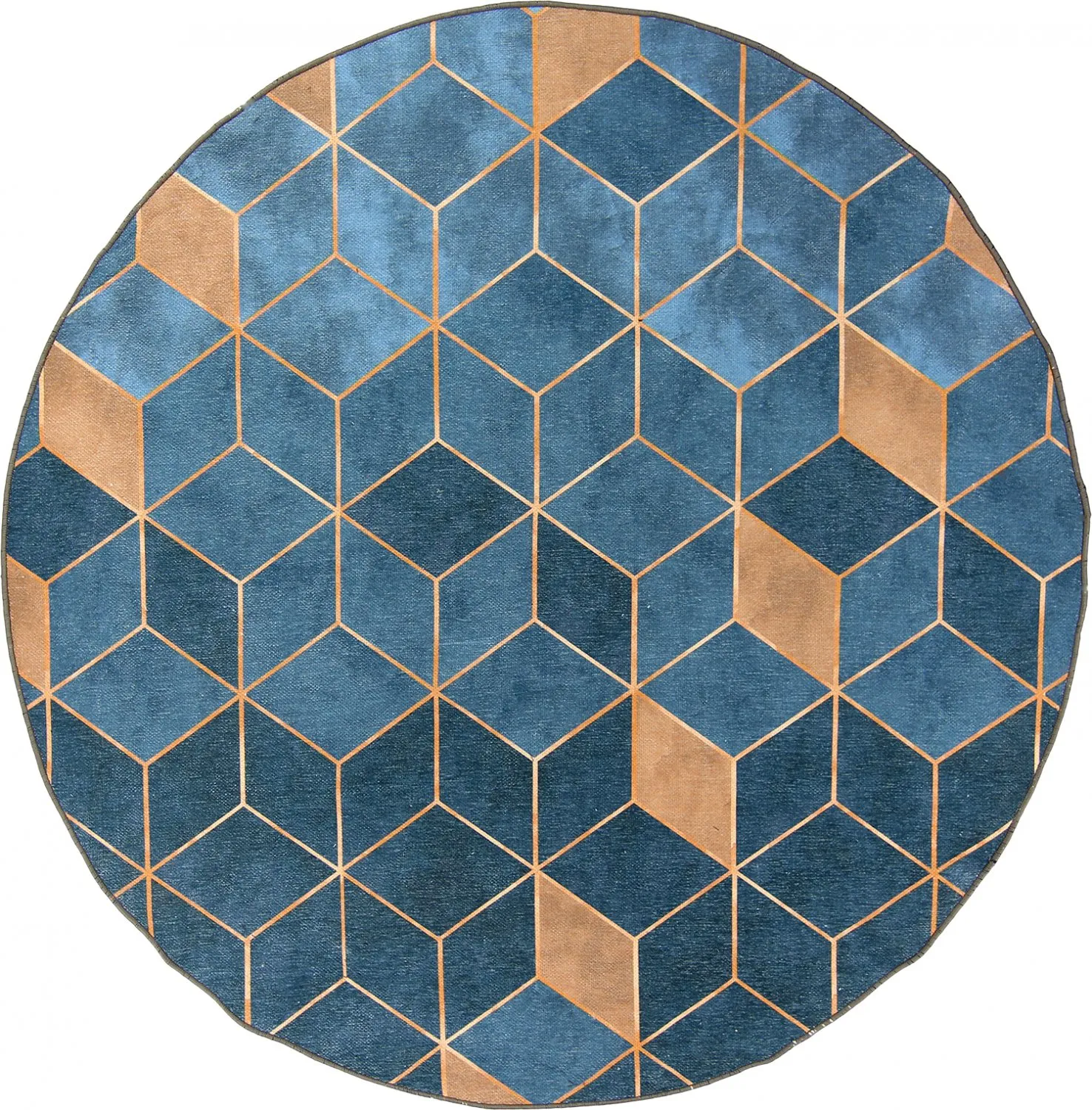 Tapis rond - Brigooda (bleu clair)