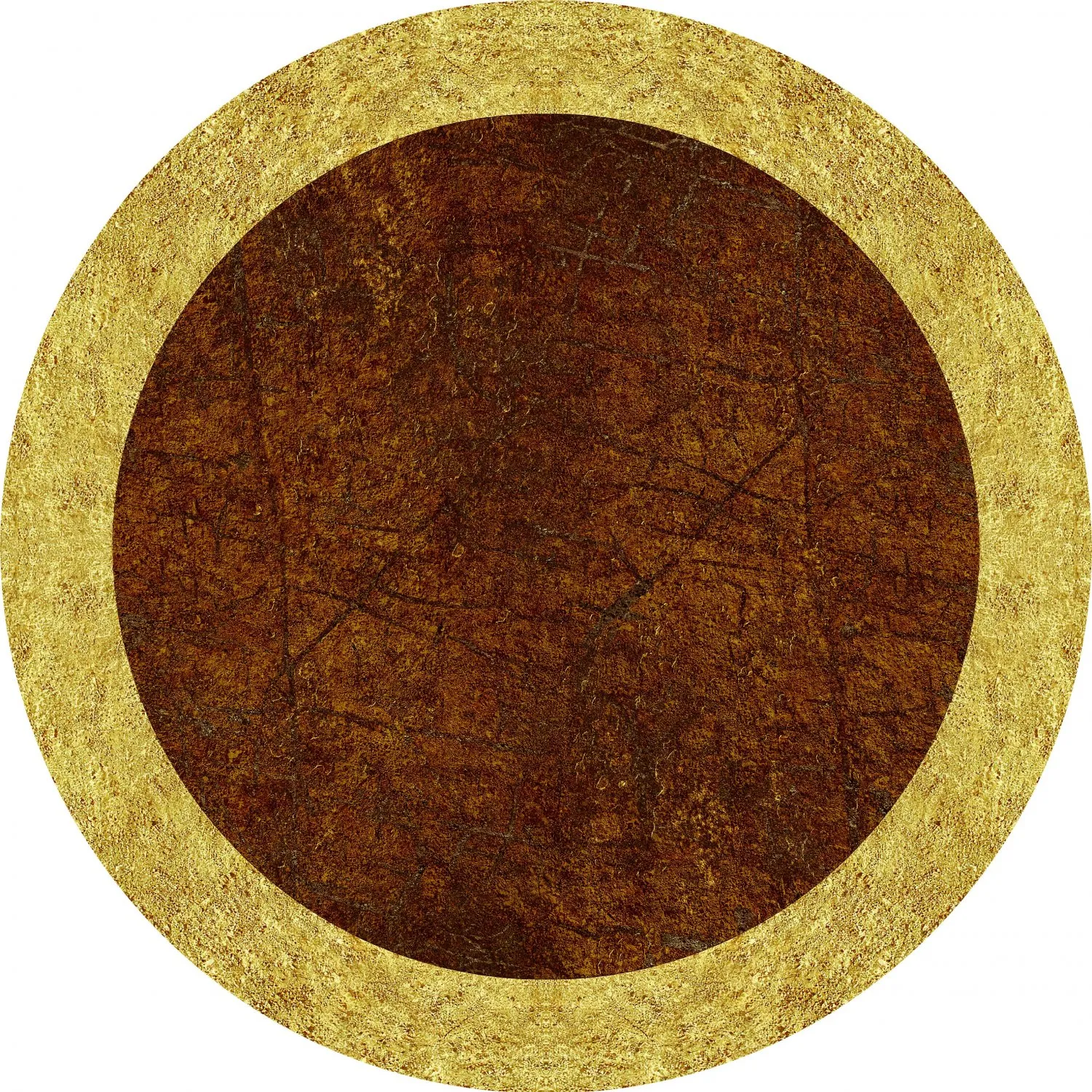Tapis rond - Eliz (marron)