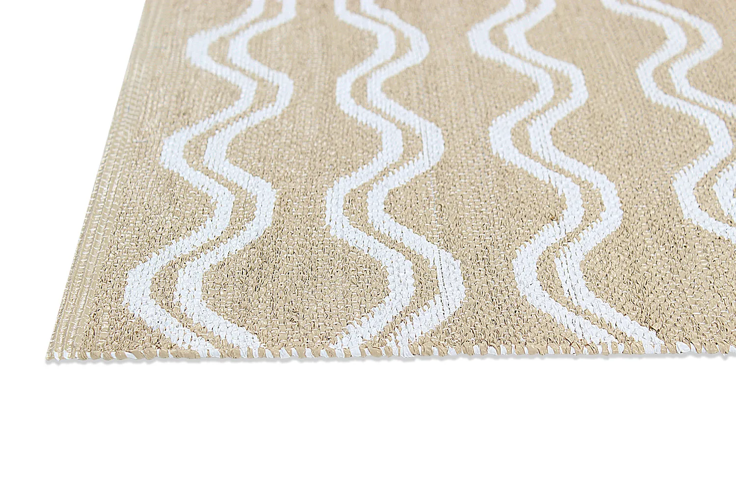 Tapis en plastique - Camden (beige/blanc)