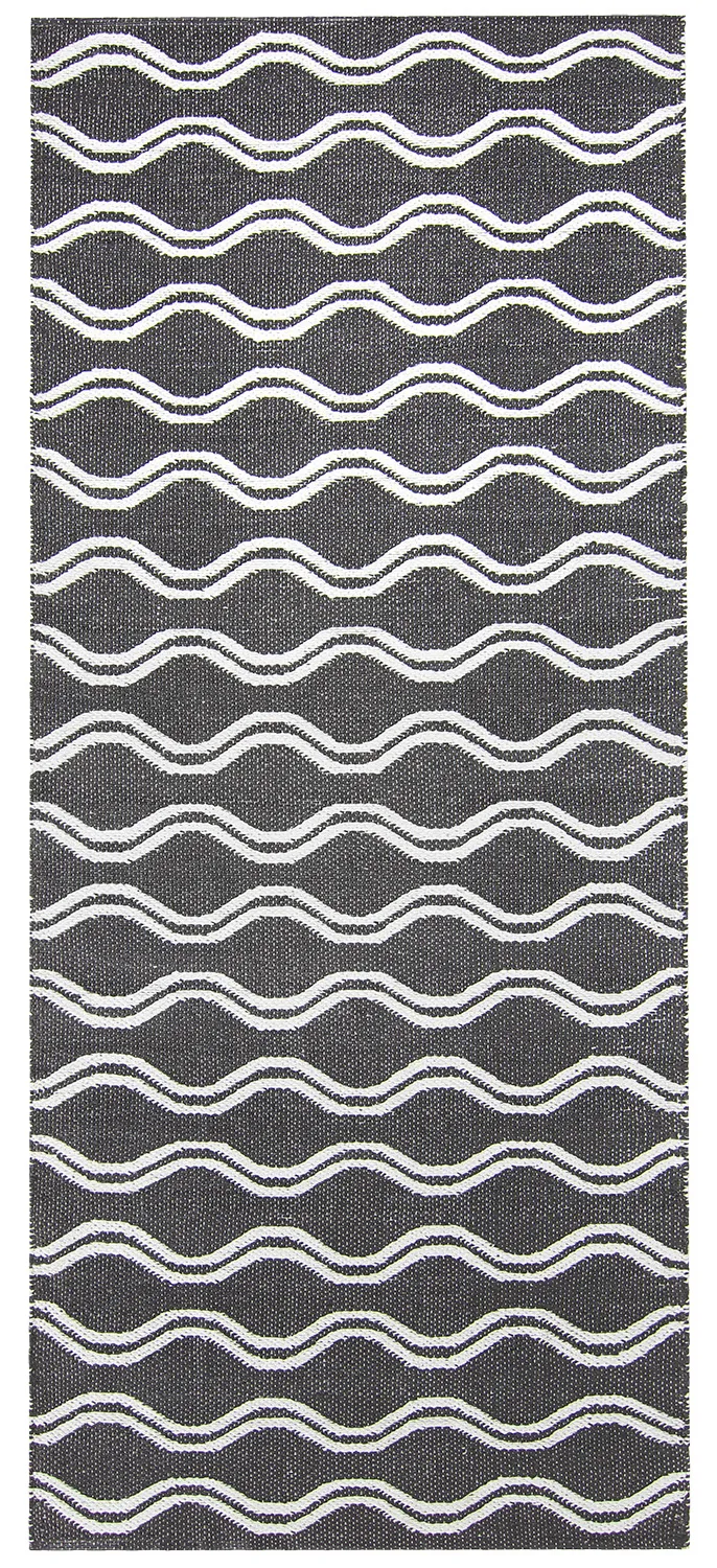 Tapis en plastique - Camden (noir/blanc)