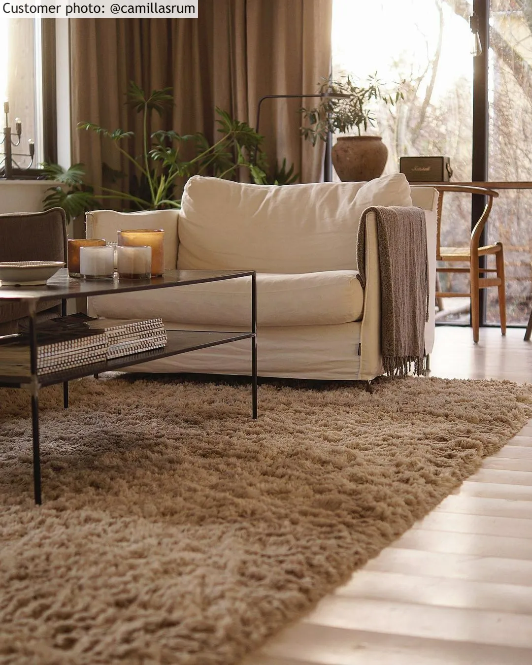 Tapis à poils longs - Kanvas (beige)