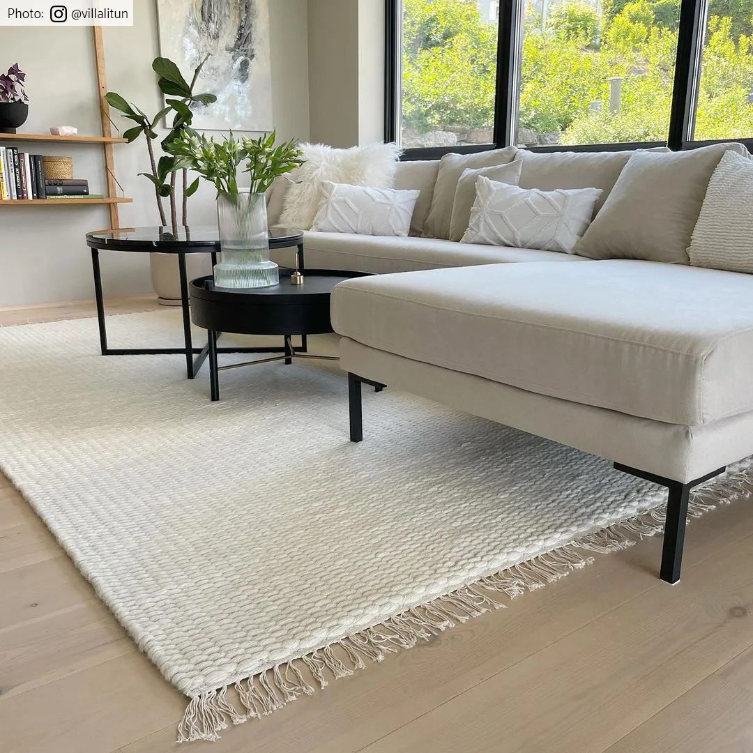 Tapis en laine - Cartmel (blanc cassé)