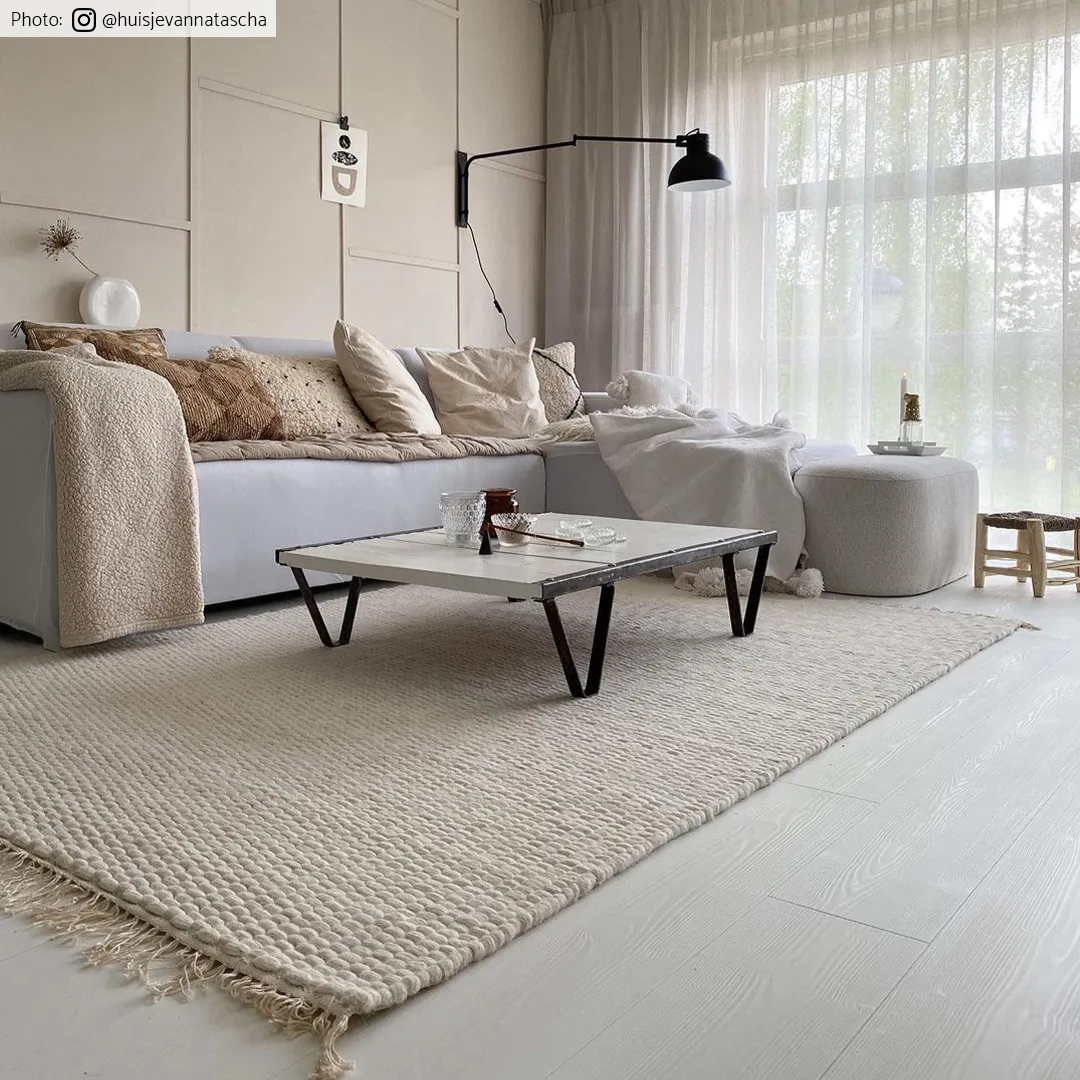 Tapis en laine - Cartmel (blanc cassé)