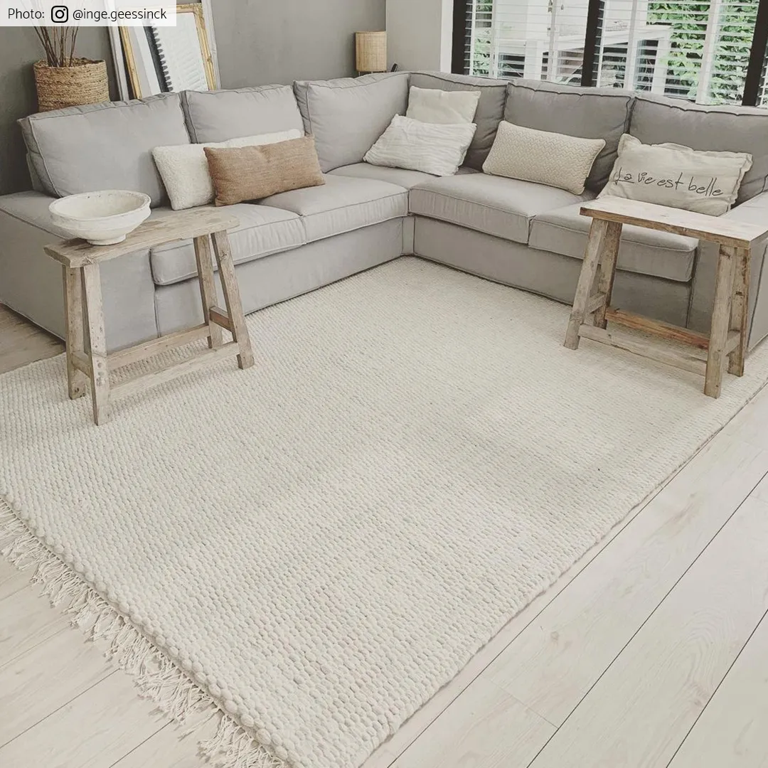 Tapis en laine - Cartmel (blanc cassé)
