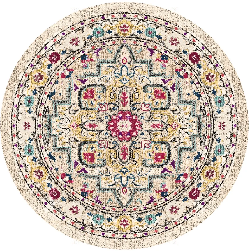 Tapis rond - Castro (multicolore)