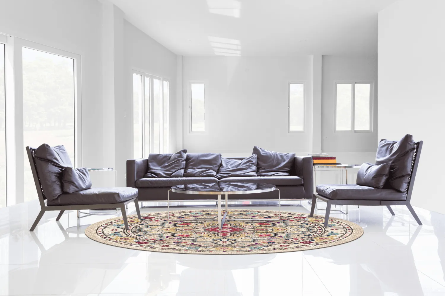 Tapis rond - Castro (multicolore)
