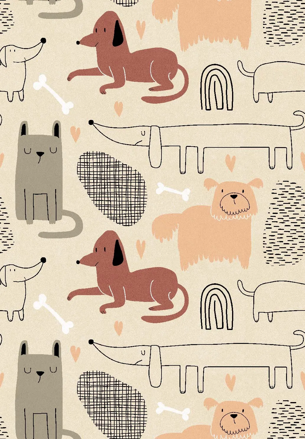 Tapis pour enfants - Cats and dogs (multicolore)