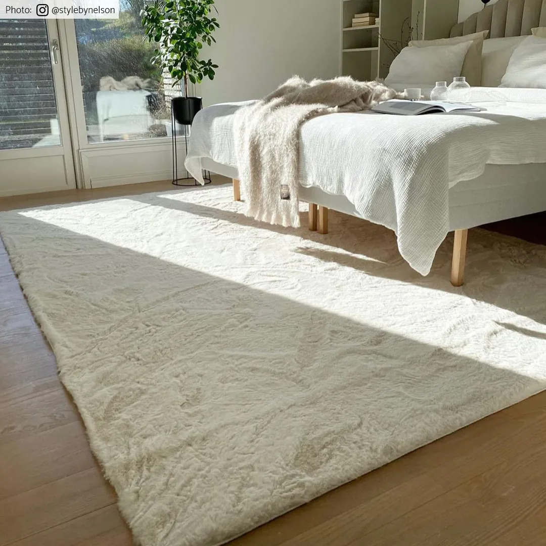 Tapis à poils longs - Cloud Super Soft (blanc cassé)