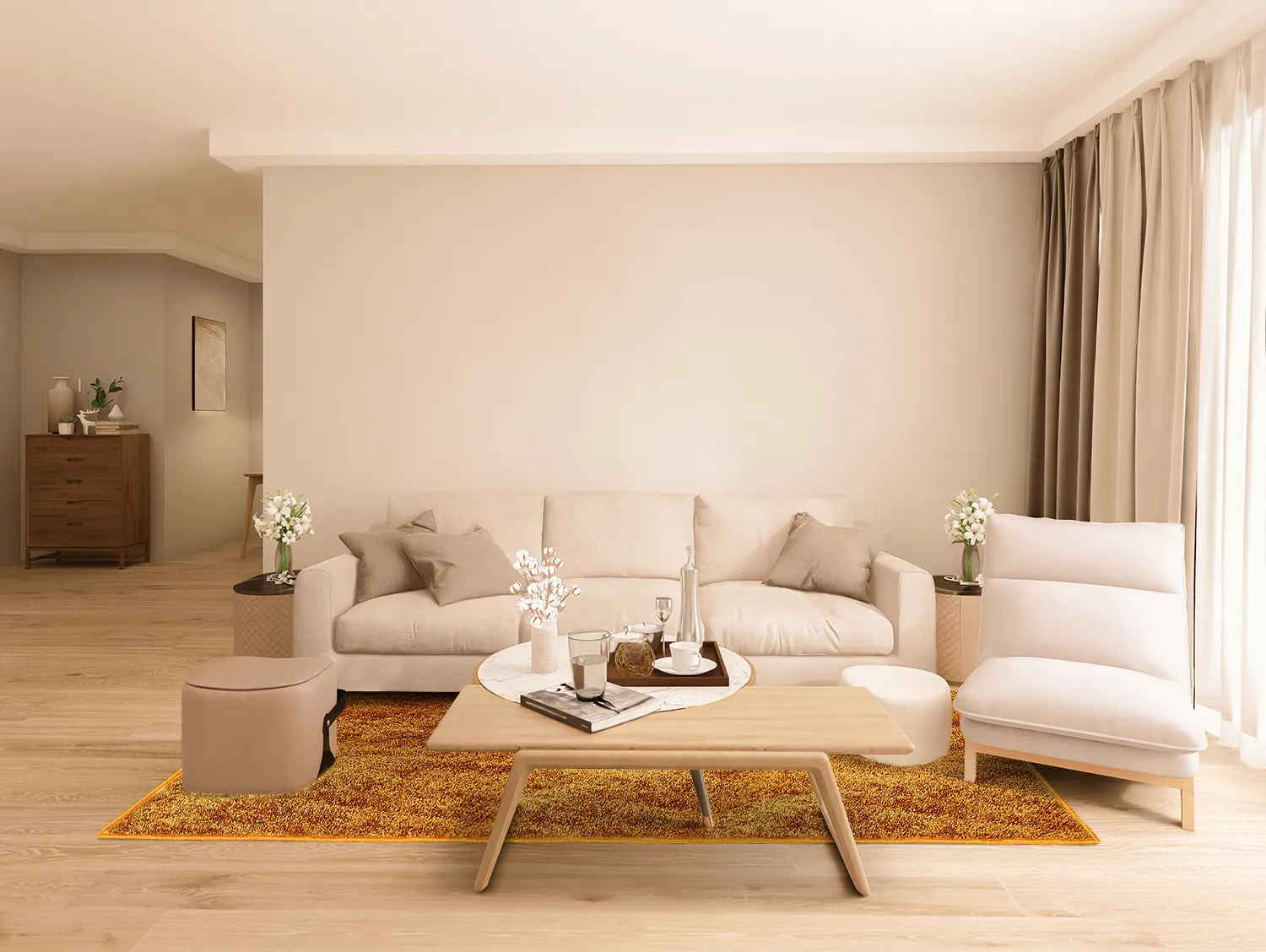 Tapis moelleux - Cosy (ocre)