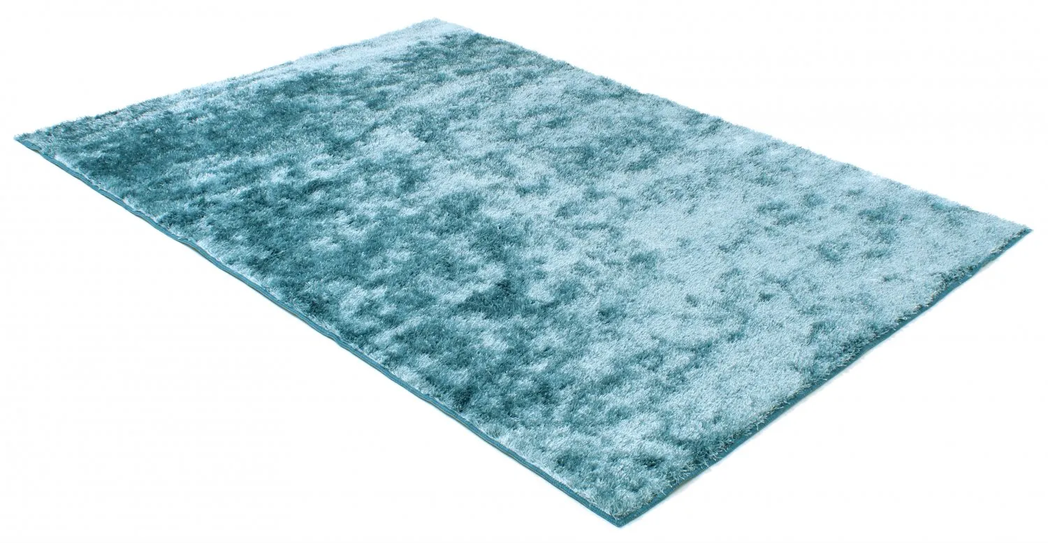 Tapis à poils longs - Cosy (bleu-vert)