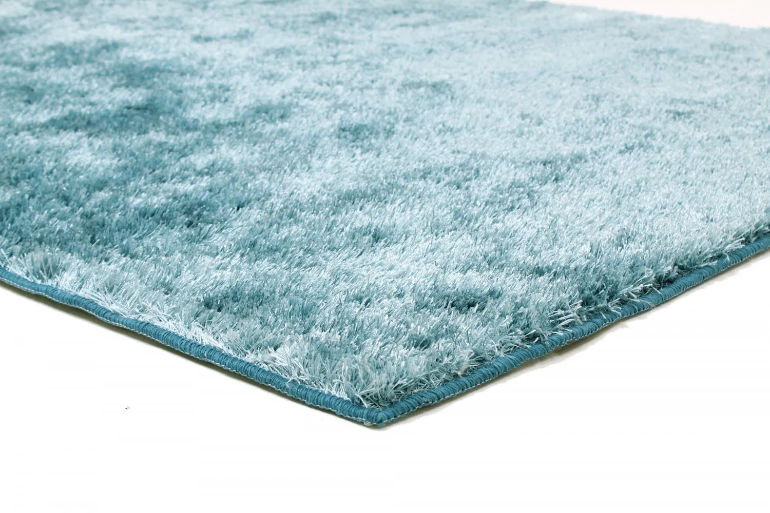 Tapis à poils longs - Cosy (bleu-vert)