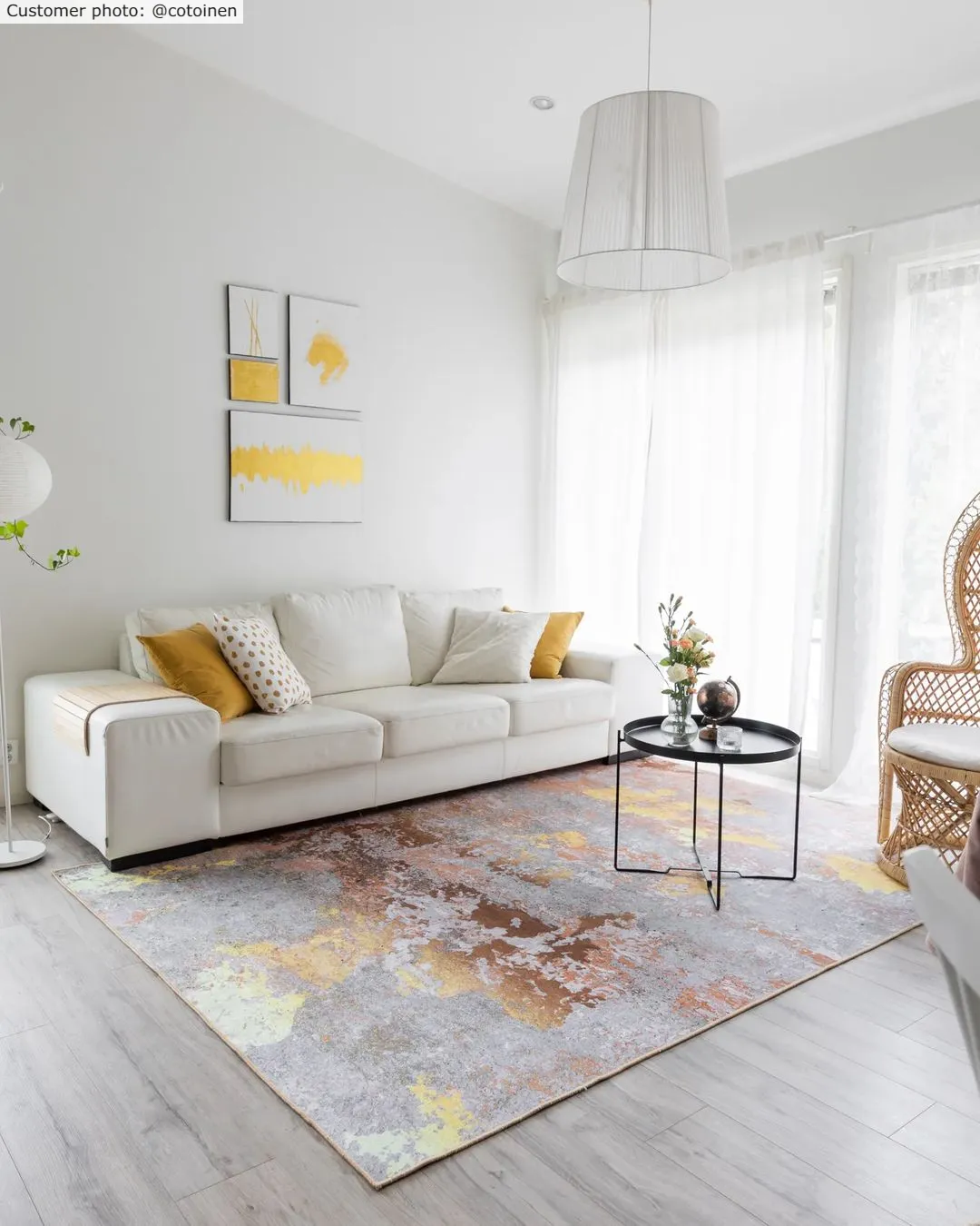 Tapis Wilton - Elena (beige/doré)