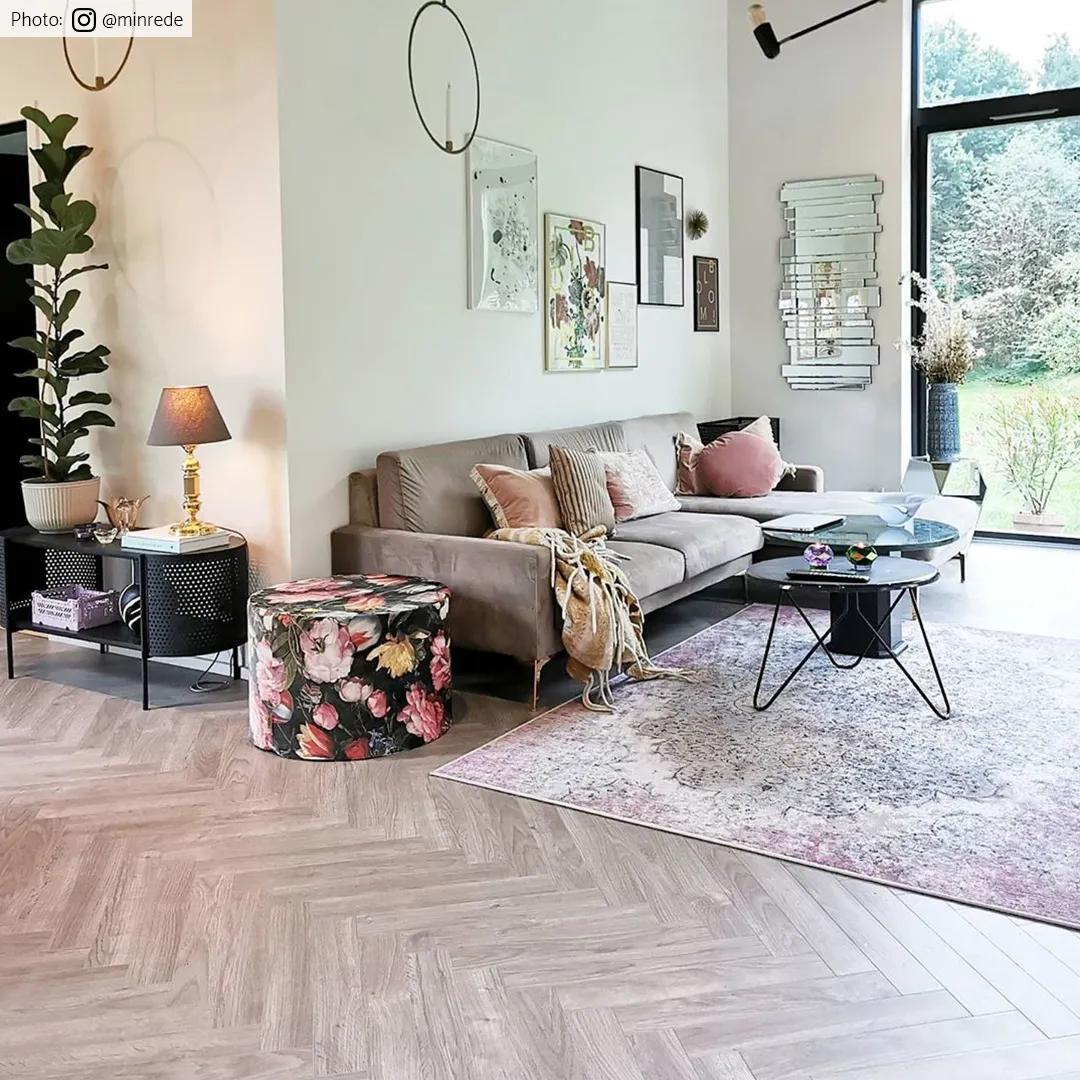 Tapis Wilton - Badem (rose/multicolore)