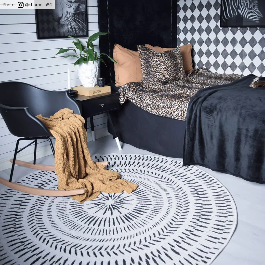 Tapis rond - Brussels Night (gris)
