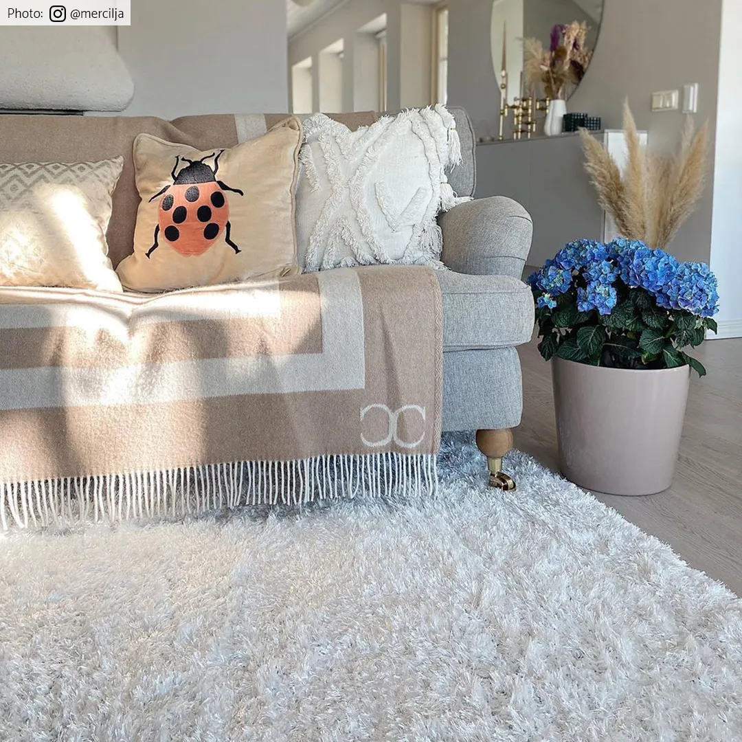 Tapis à poils longs - Cosy (blanc)