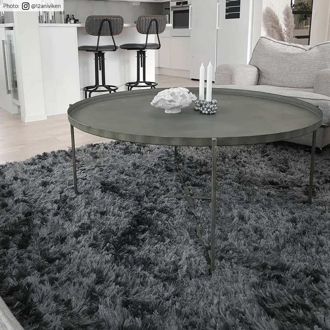 Tapis à poils longs - Janjira (gris)