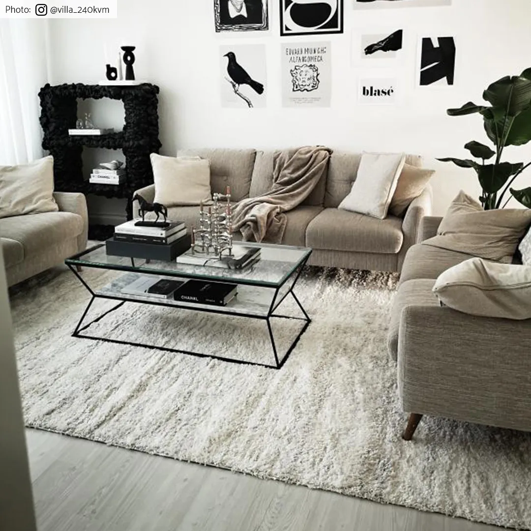 Tapis à poils longs - Orellana (beige)