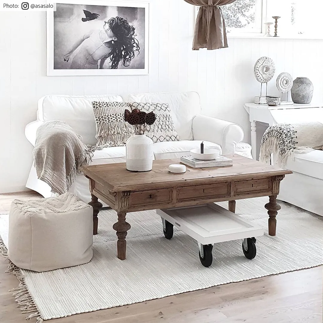 Tapis patchwork - Silje (blanc)