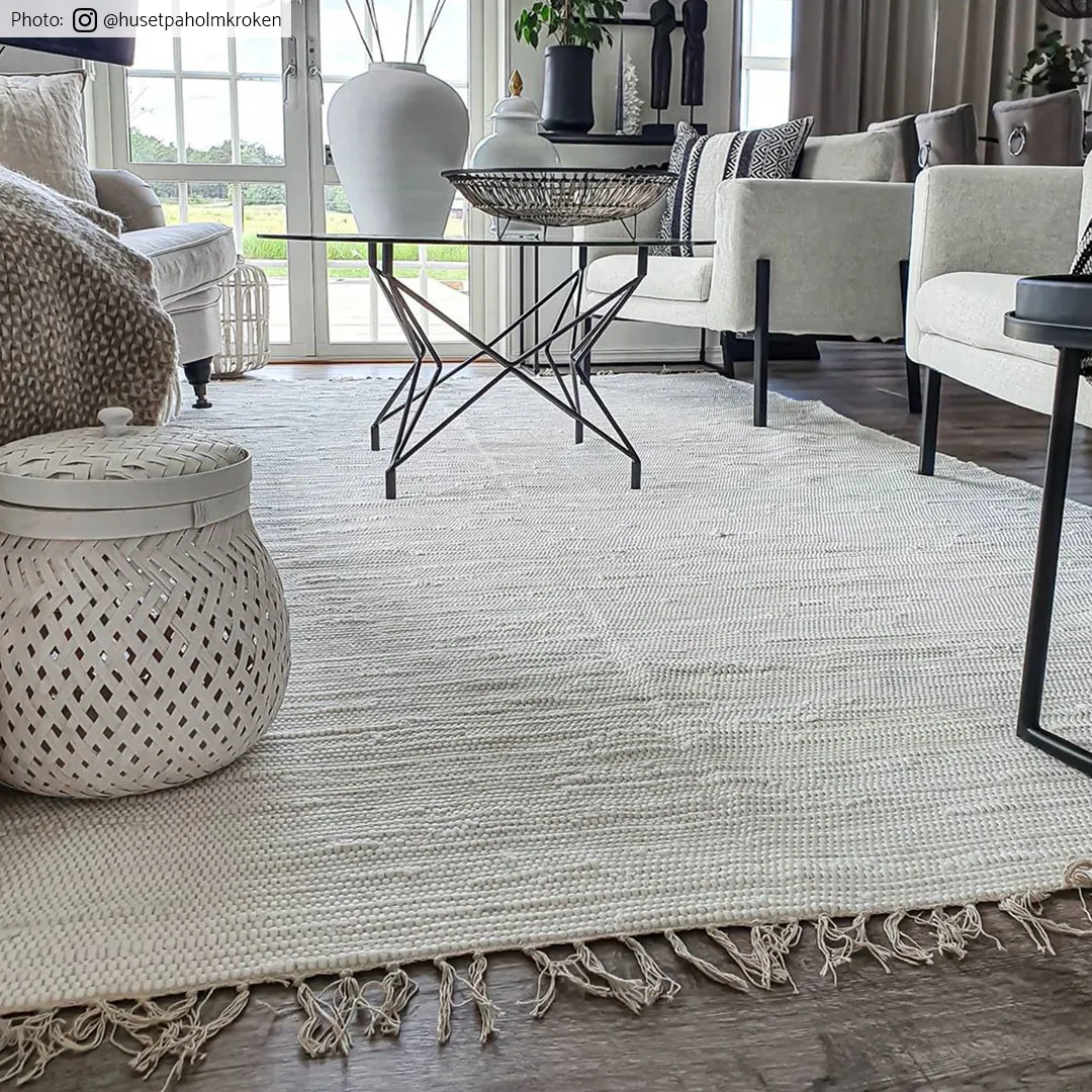 Tapis patchwork - Silje (blanc)