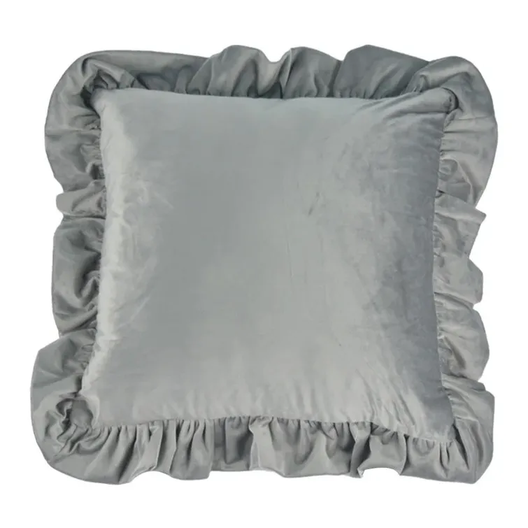 Housse de coussin - Ruffled (gris)