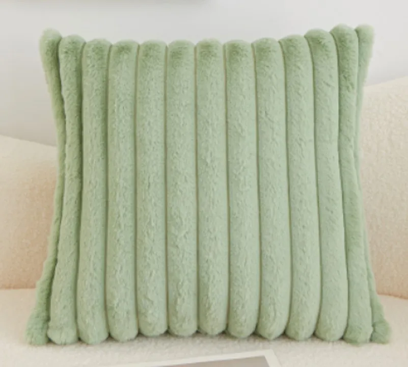 Housse de coussin - Soft stripes (vert)