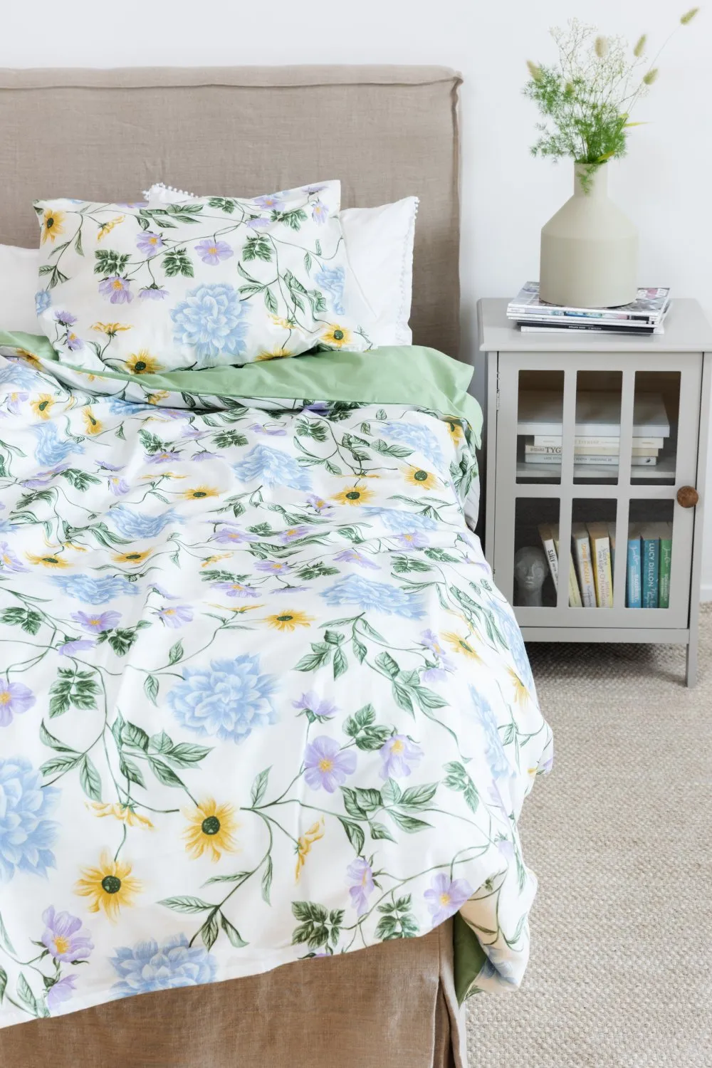 Ensemble de housse de couette - Dahlia (bleu)