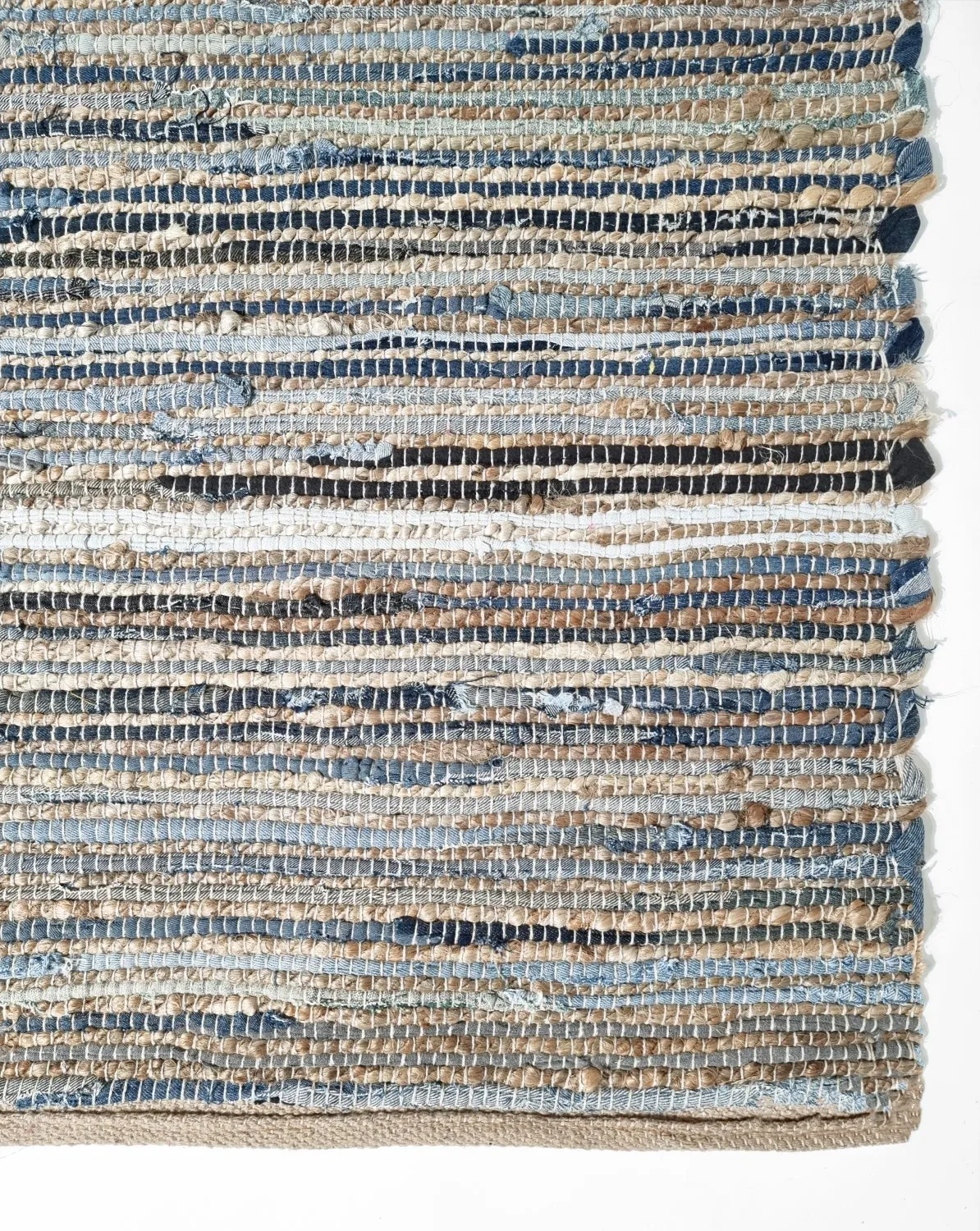 Tapis patchwork - Darsi (bleu/beige)