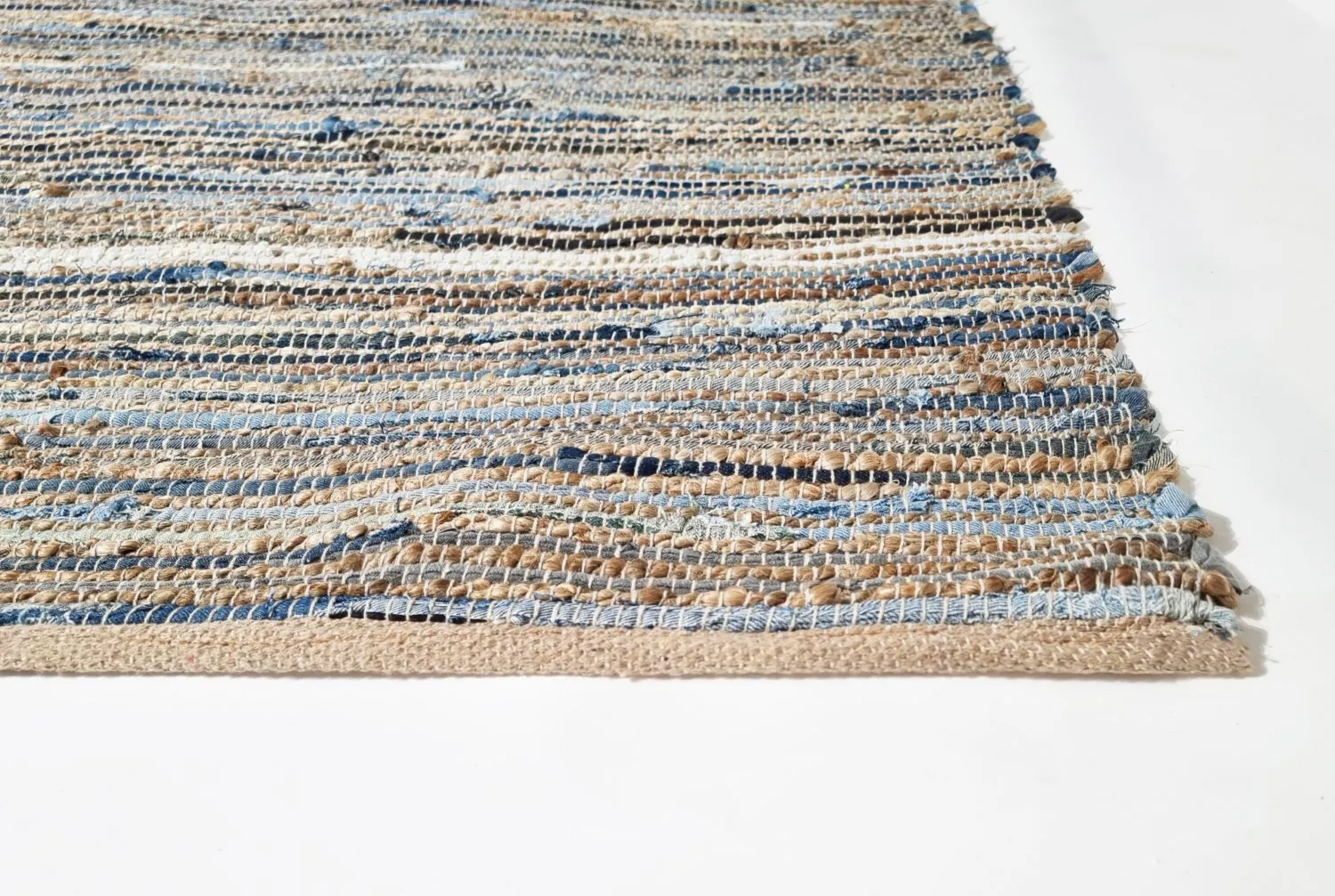 Tapis patchwork - Darsi (bleu/beige)