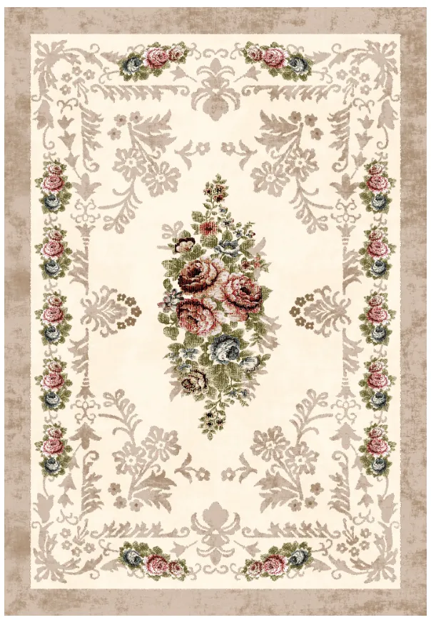 Tapis Wilton - Delpha (beige/multicolore)