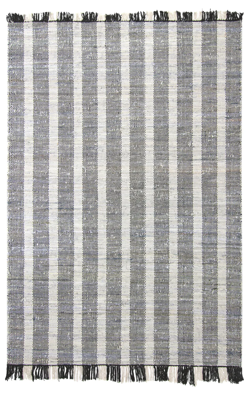 Tapis en jean - Ally (noir/blanchi)
