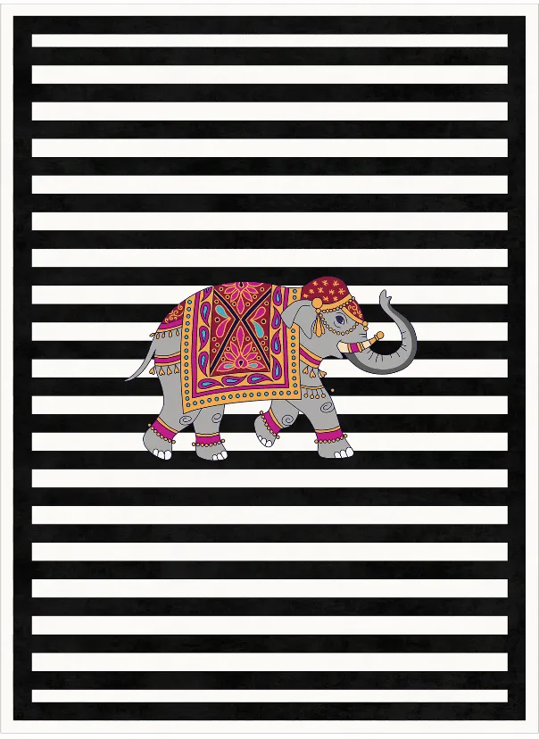 Tapis Wilton - Develi (noir/blanc)