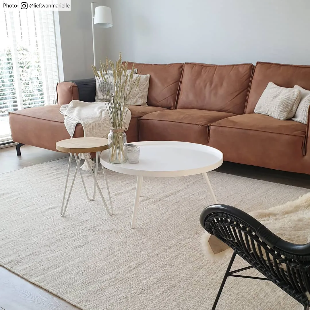 Tapis en laine - Dhurry (naturel)
