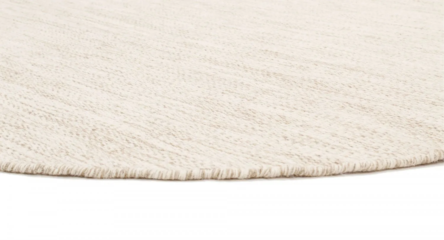 Tapis rond - Dhurry (naturel)