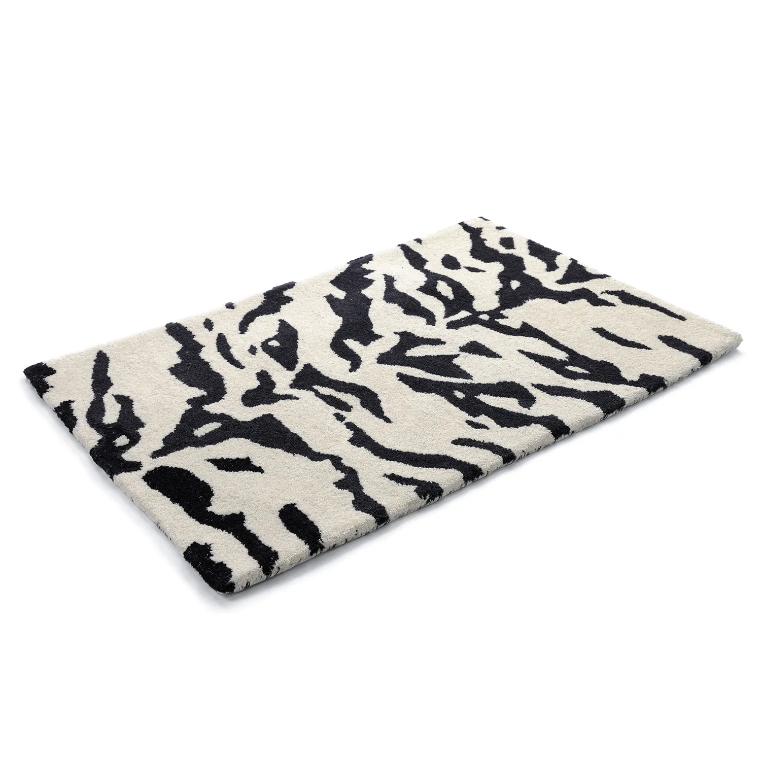 Paillasson - Zebra Tufted Wool Premium (blanc/noir)