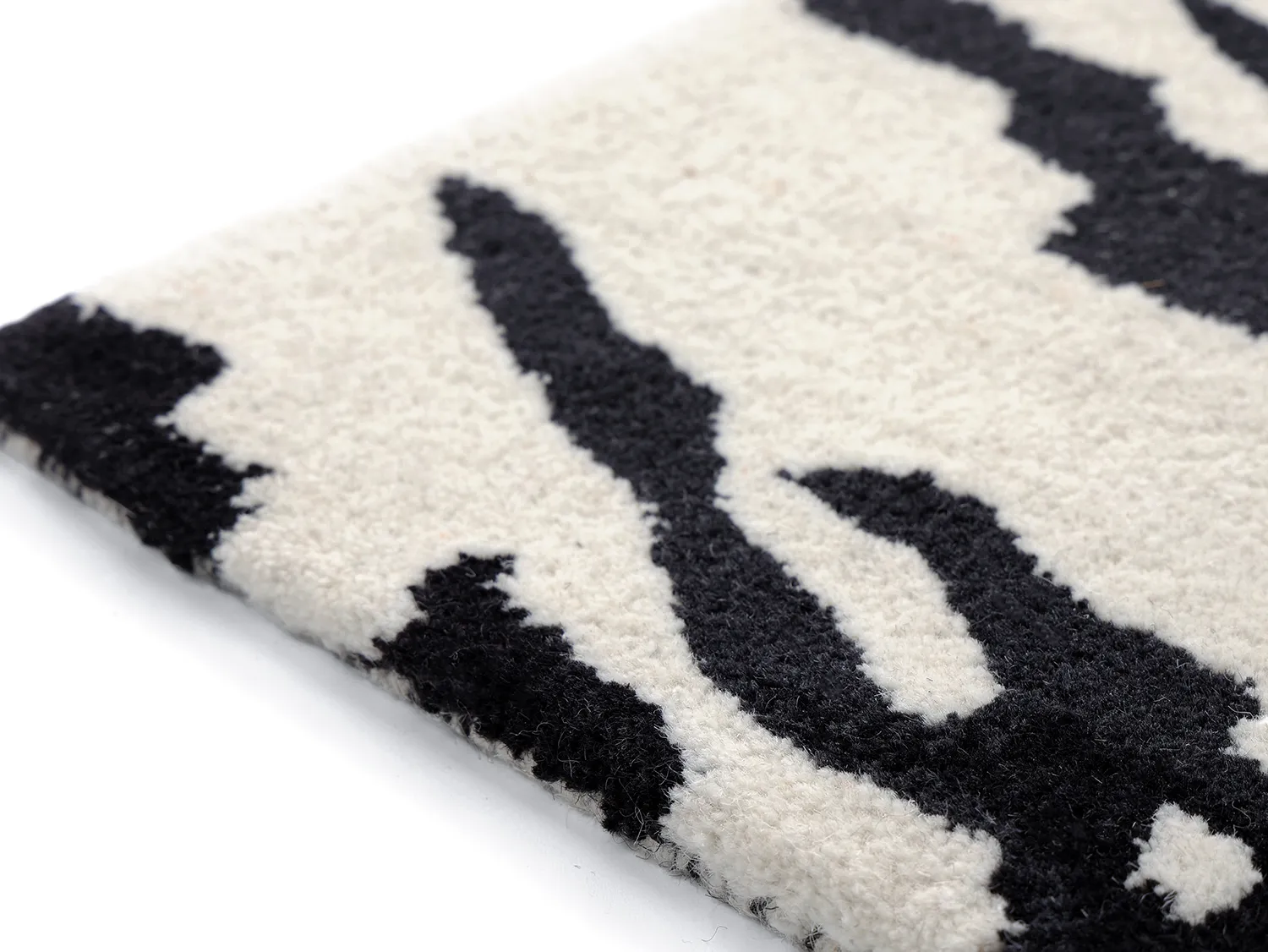 Paillasson - Zebra Tufted Wool Premium (blanc/noir)