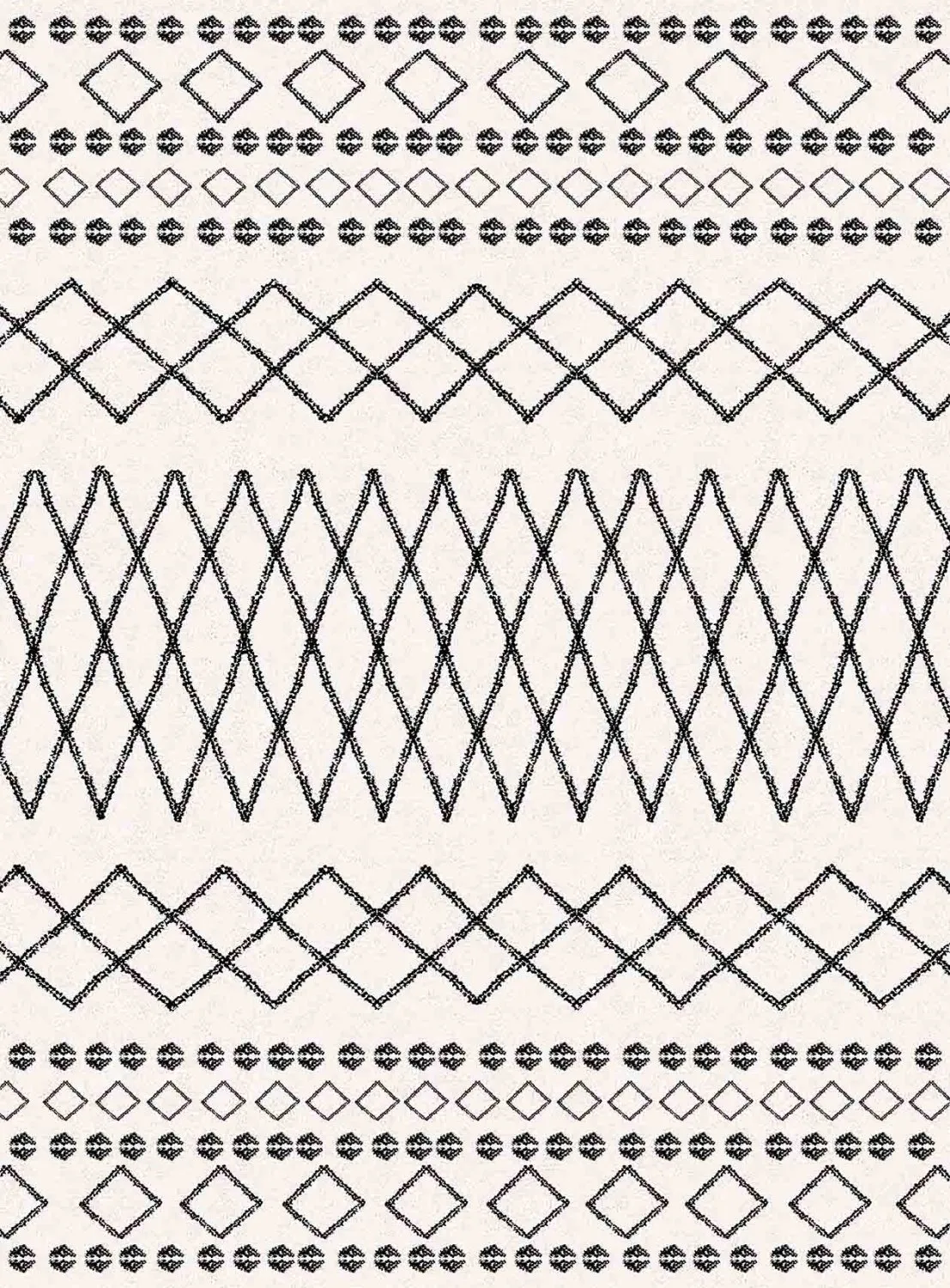 Tapis Wilton - Safi (noir/blanc)