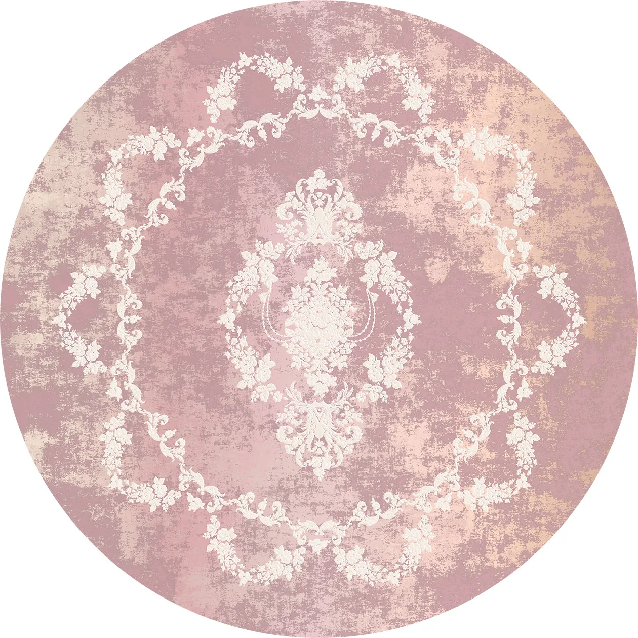 Tapis rond - Nefta (rose)