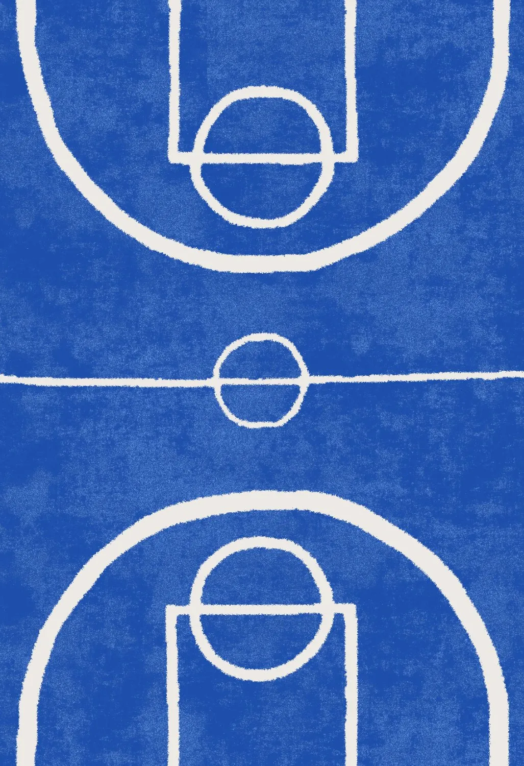 Tapis enfant - Basket (bleu)