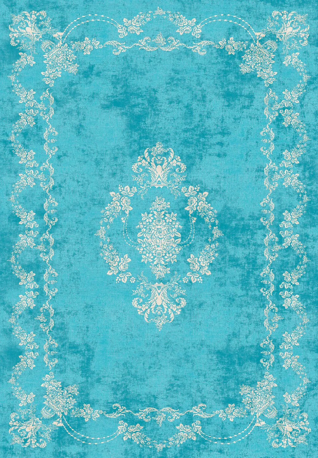 Tapis Wilton - Taknis (bleu pétrole)