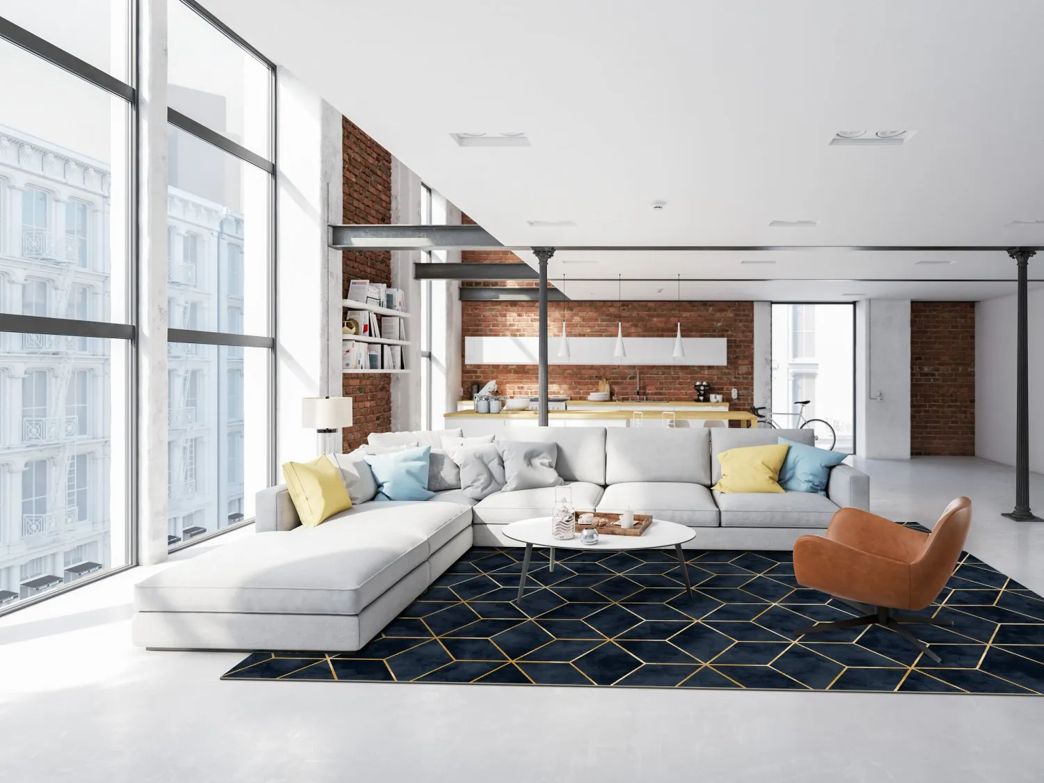 Tapis Wilton - Remy (bleu foncé)