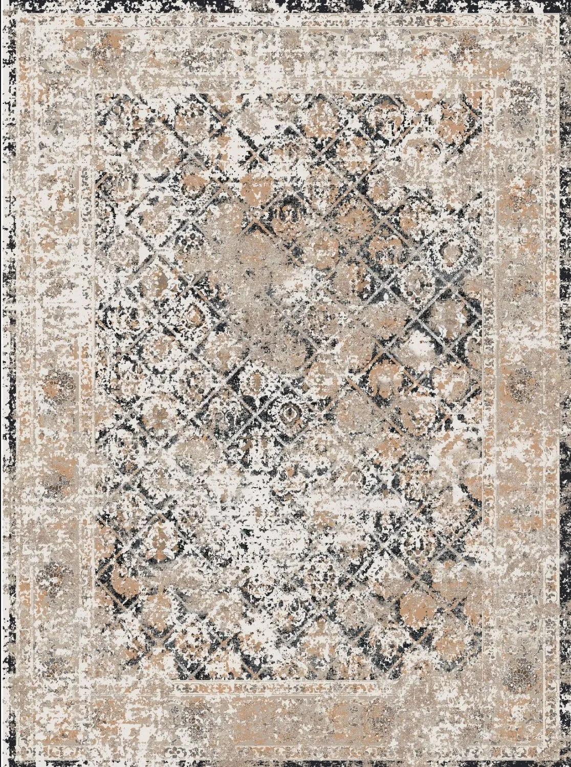 Tapis Wilton - Douz (noir/multicolore)