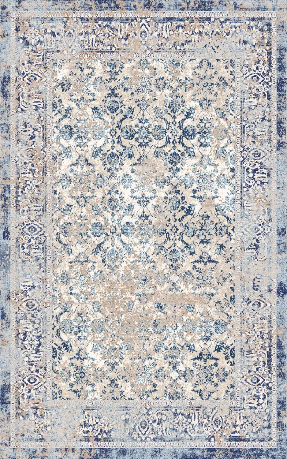 Tapis Wilton - Denizli (bleu)