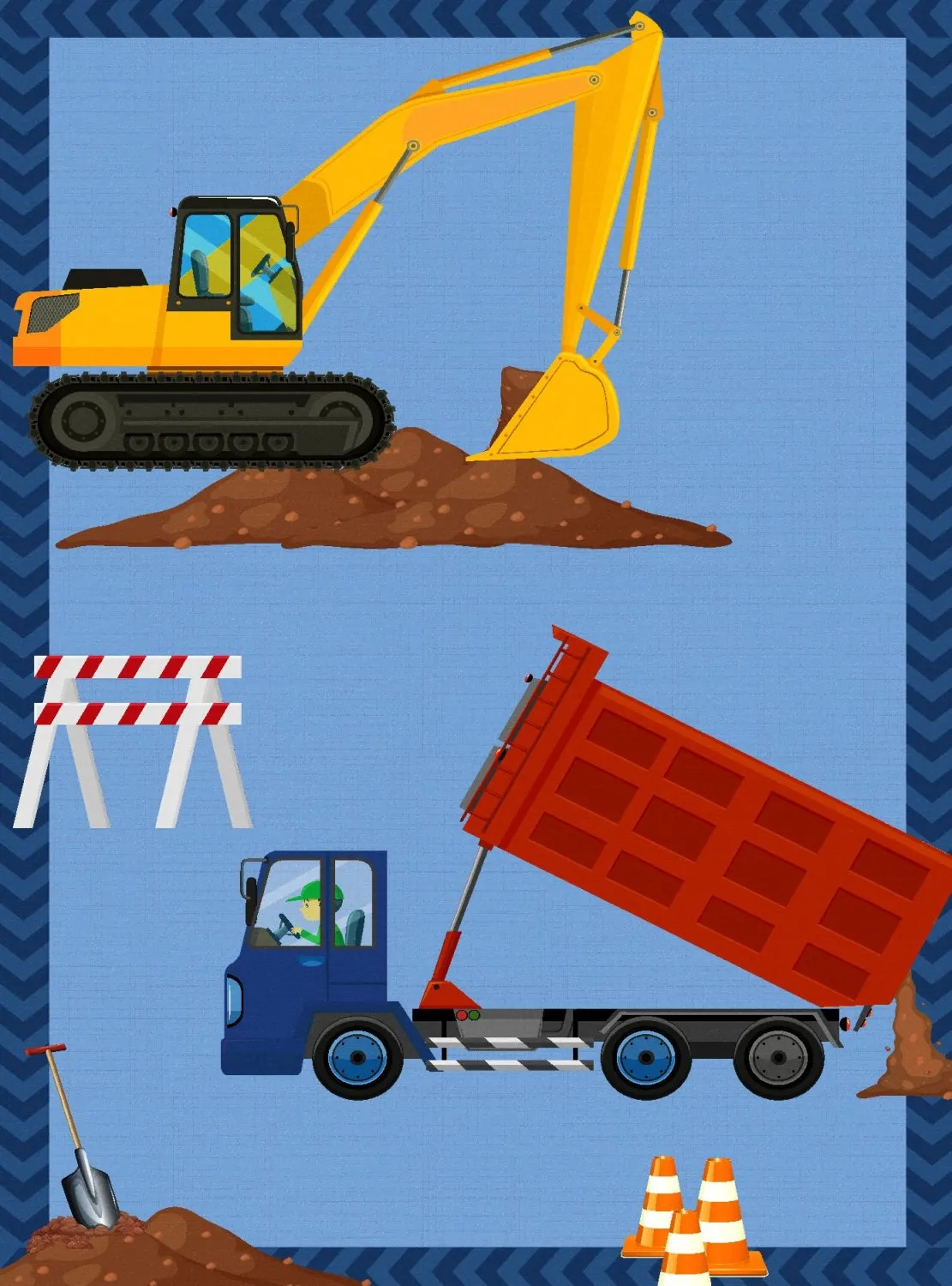 Tapis enfant - Chantier de construction