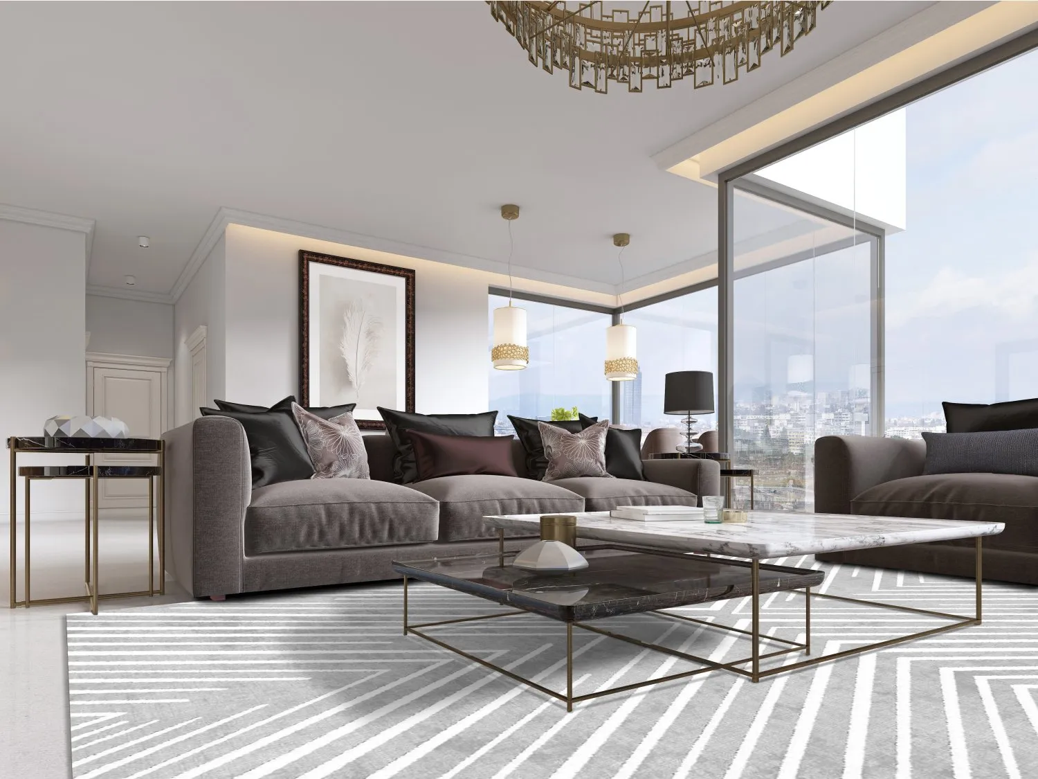 Tapis Wilton - Amorgos (gris)