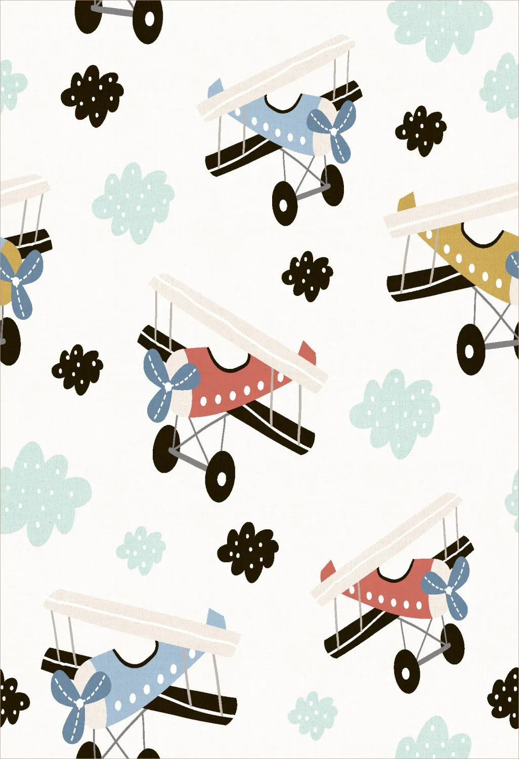 Tapis enfant - Voyage en avion (multi)