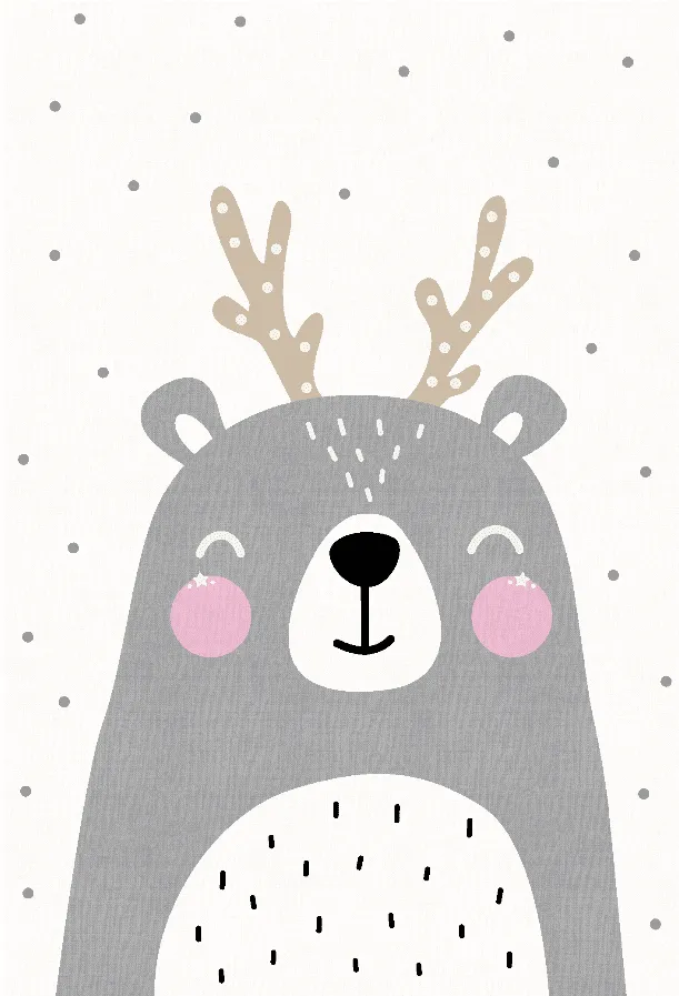 Tapis enfant - Happy Bear (blanc)