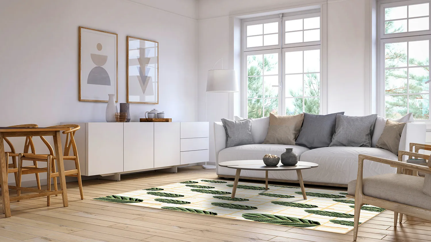 Tapis Wilton - Bronte (vert/multicolore)