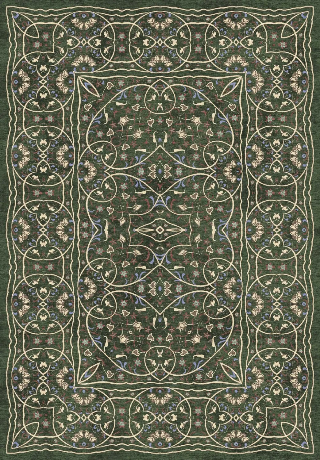 Tapis Wilton - Dara (vert)