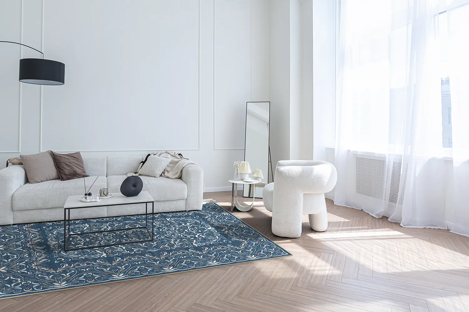 Tapis Wilton - Cordelia (bleu)